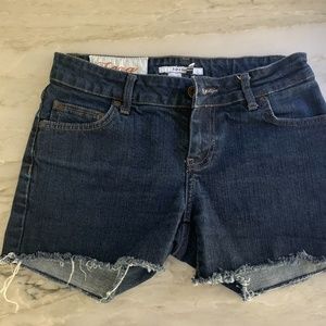Zara basics denim cutoff shorts
